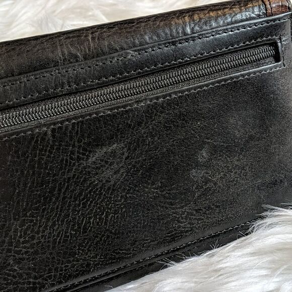 Brighton black & brown leather wallet silver hardware - Picture 4 of 11